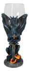 Fantasy Netherworld Fire Dragon Excalibur Blade Sword Glass Wine Goblet Chalice