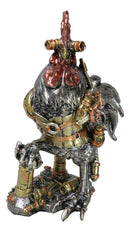 Steampunk Gearwork Robotic Cyborg Rooster Chicken In Battle Armor Figurine