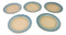 Pack Of 5 Blue River Ao Nagashi Collection Large Round Dinner Plates 10" D
