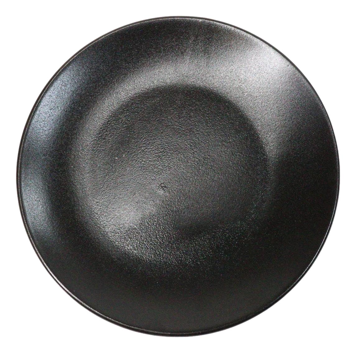 Set Of 6 Kokuyo Black Contemporary Appetizer Dessert Salad Ceramic Plates 6"D