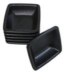 Pack Of 6 Square Black Silk Melamine Condiments Sauce Dipping Bowl or Dishes