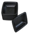 Pack Of 6 Square Black Silk Melamine Condiments Sauce Dipping Bowl or Dishes