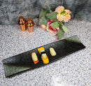 Grey Hakumu Collection Large 16.5" Elongated Rectangular Wavy Serving Platter
