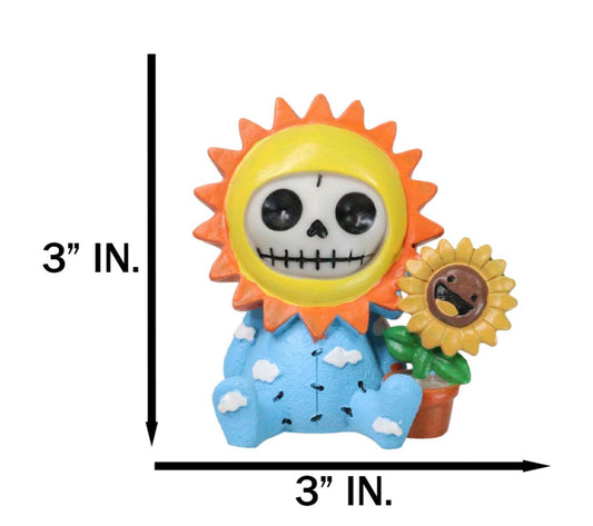 Furrybones Sol Sunflower Pot Sun Blue Sky Monster Skeleton Furry Bones Figurine