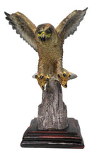 Wild Heritage Golden Eagle Landing Figurine Flying Eagle Over Rock Cliffs Accent