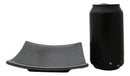 Pack Of 5 Black Tetsu Kesho Collection Square Appetizer Dessert Salad Plates