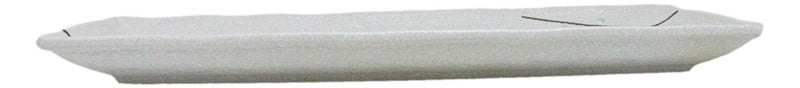 Pack Of 5 Yukino Hana Collection Ceramic Rectangular Serving Platter 14" Long