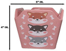 Pink Japanese Shiba Inu Dogs Takeout To Go Box Serving Bowl With Chopsticks Set