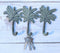 Cast Iron Verdigris Tropical Beach Coconut Palm Trees Coat Keys Triple Wall Hook