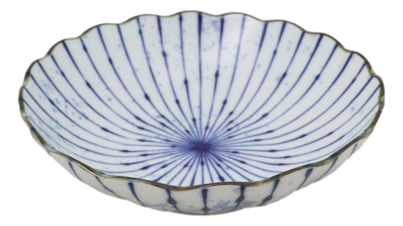 Pack Of 6 Fubuki Tokusa Made In Japan Round Flair Deep Plates Shallow Bowls 15oz