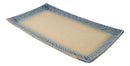 Pack Of 3 Ao Nagashi River Porcelain Long Rectangular Serving Platter 15"X8.5"
