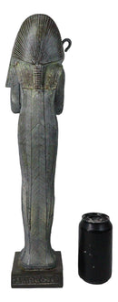 Ancient Egyptian Pharaoh Sarcophagus Mummy With Crook and Flail Figurine 16"H