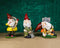 Set of 3 Forest Mischief Bad Naughty Gnomes Drunk Peeing and Pranking Figurines