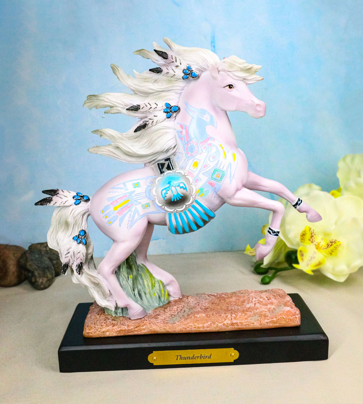 Native American Thunderbird Horse Western Decor Figurine By Laurie Prindle