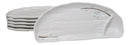 Set Of 6 Yukino Hana Snow Melamine Half Moon Partitioned Sushi Plate Platters