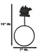 Cast Iron Rustic Cabin Bathroom Black Bear By Pine Trees Hand Towel Ring Holder