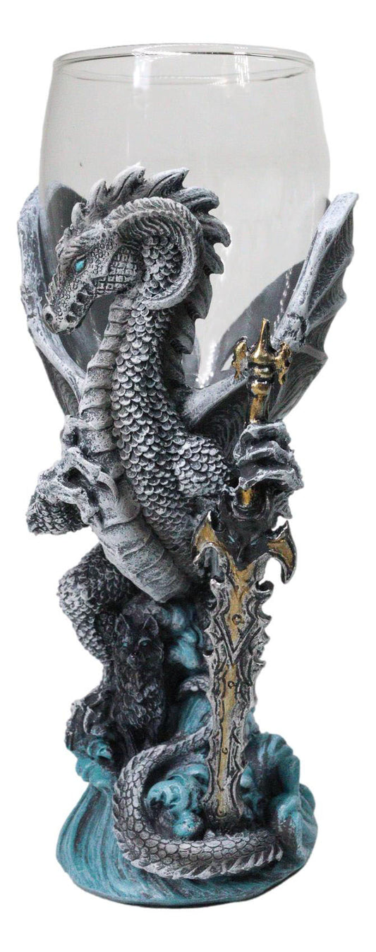 Ruth Thompson Elemental Dragon Omega Blade Sword Glass Wine Goblet Chalice Cup