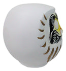 White Talisman of Purity Luck Japanese Zen Daruma Figurine With Unpainted Eyes