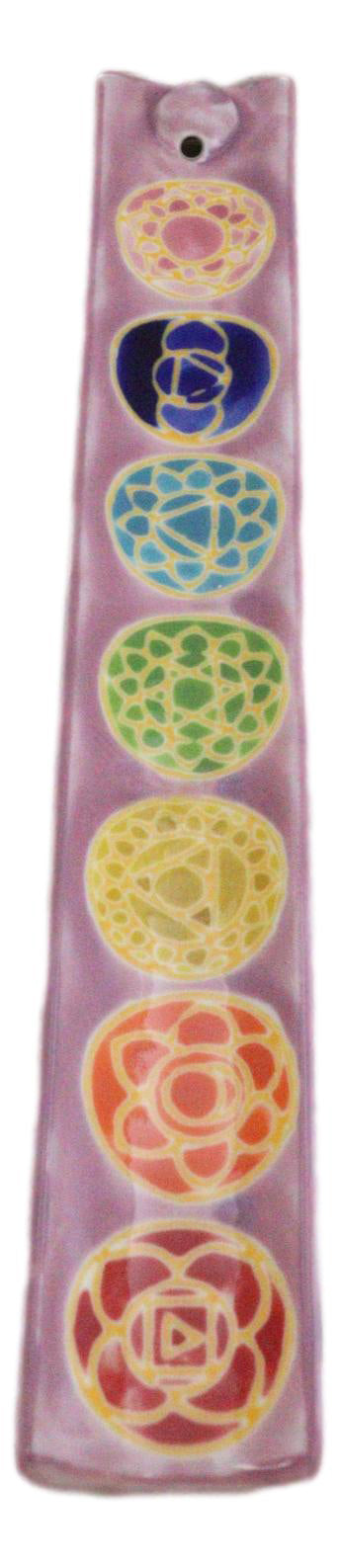 Ceramic Colorful Rainbow 7 Chakra Zone Colors Mandala Flowers Incense Holder