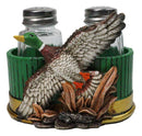 Rustic Western Mallard Duck Meadow Green Shotgun Shells Salt Pepper Shakers Set