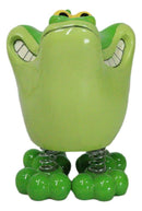 Whimsical Swamp Bayou Alligator Money Piggy Bank W/ Bobble Spring Legs Figurine