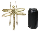 Small Gold Leaf Resin Modern Dragonfly Wall Sculpture Or Tabletop Decoration 7"