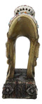 Rustic Southwest Indian Chieftain Roach Skull Cowboy Horse Saddle Figurine