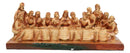 Leonardo Da Vinci The Last Supper Jesus And Disciples Faux Cedar Wood Figurine