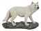 Woodlands Winter Hunter Tundra Snow White Albino Wolf On The Prowl Figurine