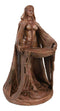 Celtic Irish Triple Goddess Mother Of All Gods Danu 15"H Statue In Faux Red Clay