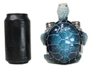 Nautical Marine Blue Giant Sea Turtle Hugging Salt And Pepper Shakers Holder Set