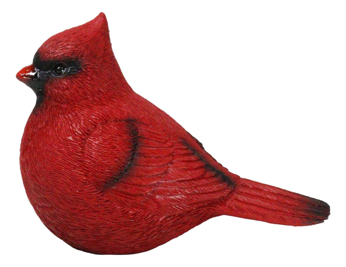 Faux Taxidermy Realistic Northern Male Red Cardinal Bird On Perch Figurine - Ebros Gift