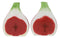 Realistic Ceramic Purple Fig Halves Salt And Pepper Shakers Figurine Set