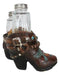 Rustic Cowgirl Turquoise Flowers Stars Double Boots Salt Pepper Shakers Holder