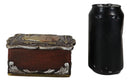 Western Wild Bison Buffalo With Native Indian Arrows Tooled Concho Trinket Box