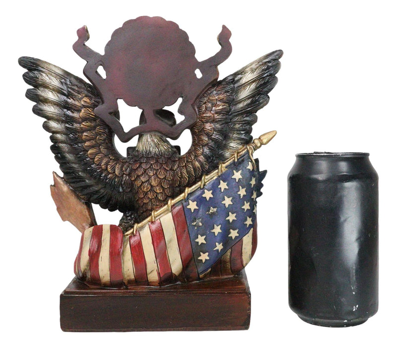 American Great Seal Bald Eagle Olive Branch Arrows Pluribus Unum Desktop Plaque
