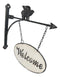 Cast Iron Rustic Farmhouse When Pigs Fly Angel Pig With Arrow Welcome Wall Sign