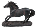 Western Wild And Free Open Grasslands Galloping Horse Faux Bronze Figurine 9"L