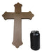 Hope Love Faith Lord Hear My Prayer Fleur De Lis Floral Faux Leather Wall Cross