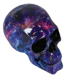Cosmic Supernova Galaxy Deep Space Milky Way Iridescent Blue Skull Figurine