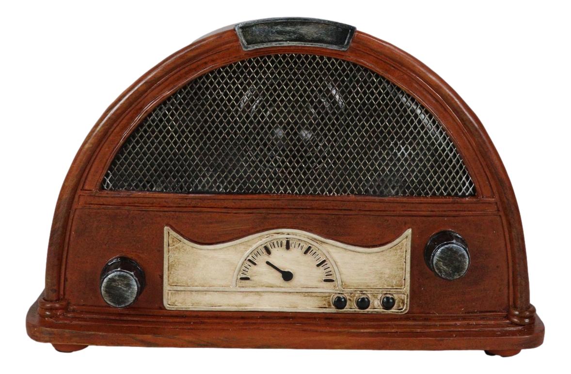 Novelty Vintage Retro Arc Shaped Radio Player Money Coin Savings Piggy Bank