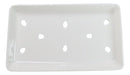 Pack Of 6 White Neta Zara Sushi Case Sashimi Plates With Drip Holes 8.5" By 5"