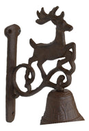 Cast Iron Rustic Vintage Western Stag Deer Bell Door Wall Dinner Yard Farm