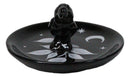Wicca Gothic Mystic Raven Crow With Crescent Moon Ceramic Trinket Jewelry Dish