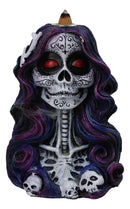 Day of the Dead Senorita Backflow Incense Burner Sugar Skull Skeleton Lady Decor