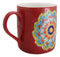 Red Muladhara Root Chakra Zen Flower Of Life Mandala Circle Ceramic Mug Cup