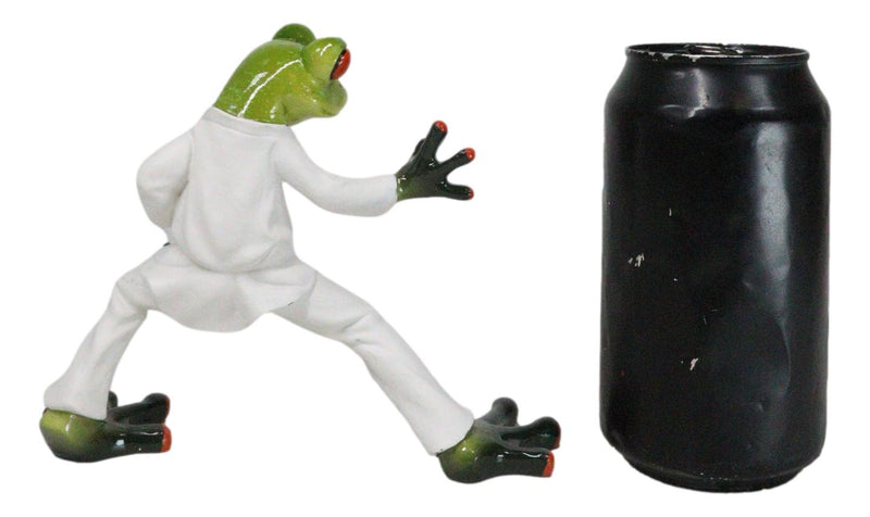 Toad Chop Karate Kid Black Belt Green Frog Martial Arts Warrior Figurine