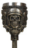 Mechanics Engineering Motohead Aviator Pilot Skeleton Cranium Skull Wine Goblet
