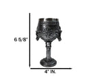 Medieval Gothic Twin Serpentine Dragons Wine Goblet Chalice With Celtic Knotwork