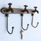 Cast Iron Vintage Rustic Farmhouse Sink Faucets 3 Pegs Triple Wall Hook Hangers